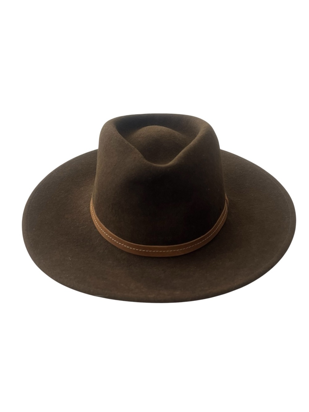Bigalli Wool Water Repellant Brown Wide Brim Fedora